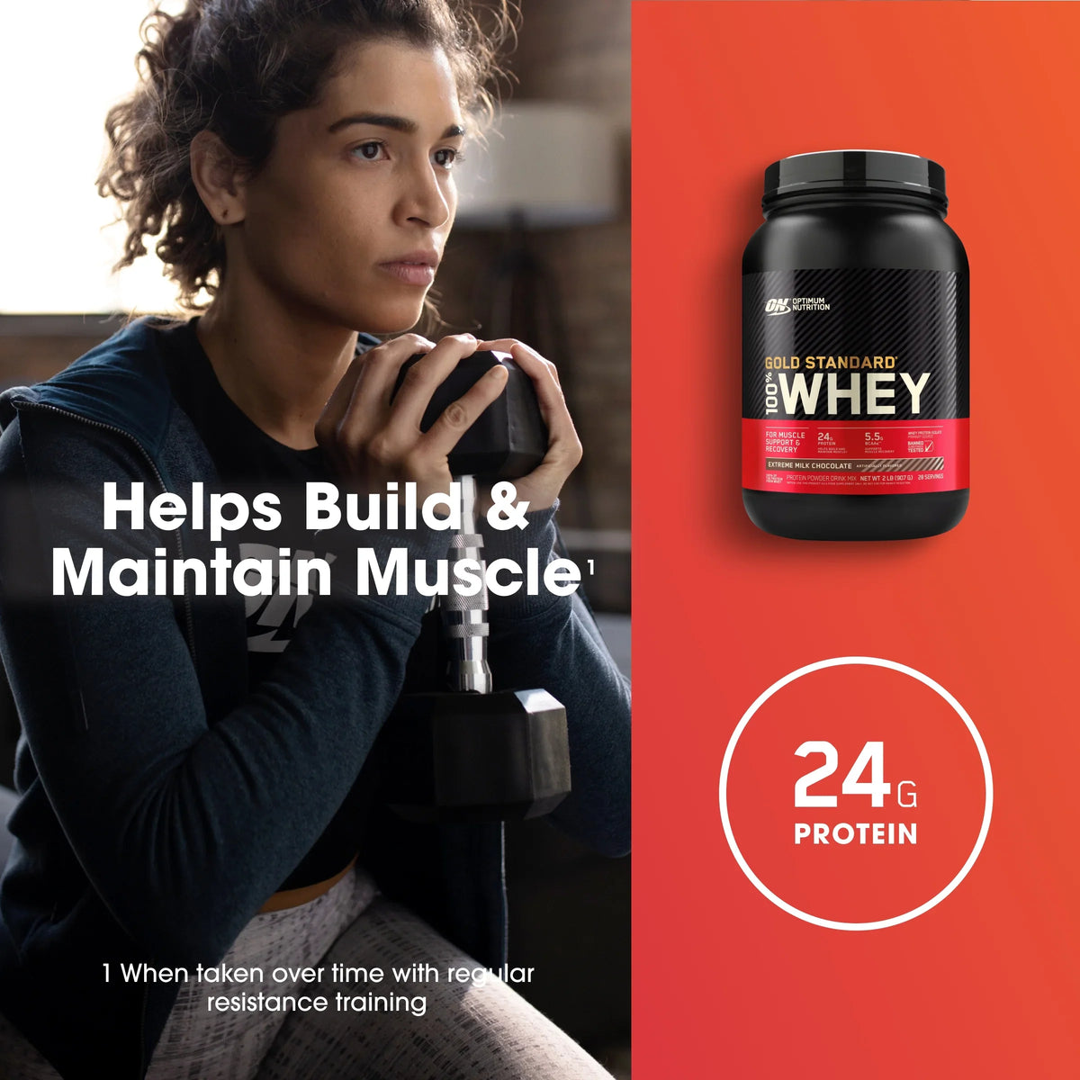 28 100% Chocolate, Protein, Gold lb, Optimum Servings Protein Nutrition, 2 Milk Powder, Extreme Whey 24g Standard