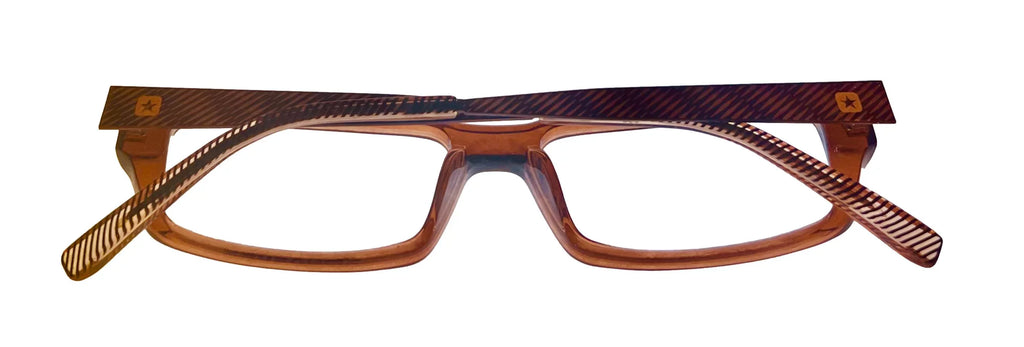 Mens Ophthalmic Frame Digital Rectangle Soft Plastic Eyeglass Brown Converse