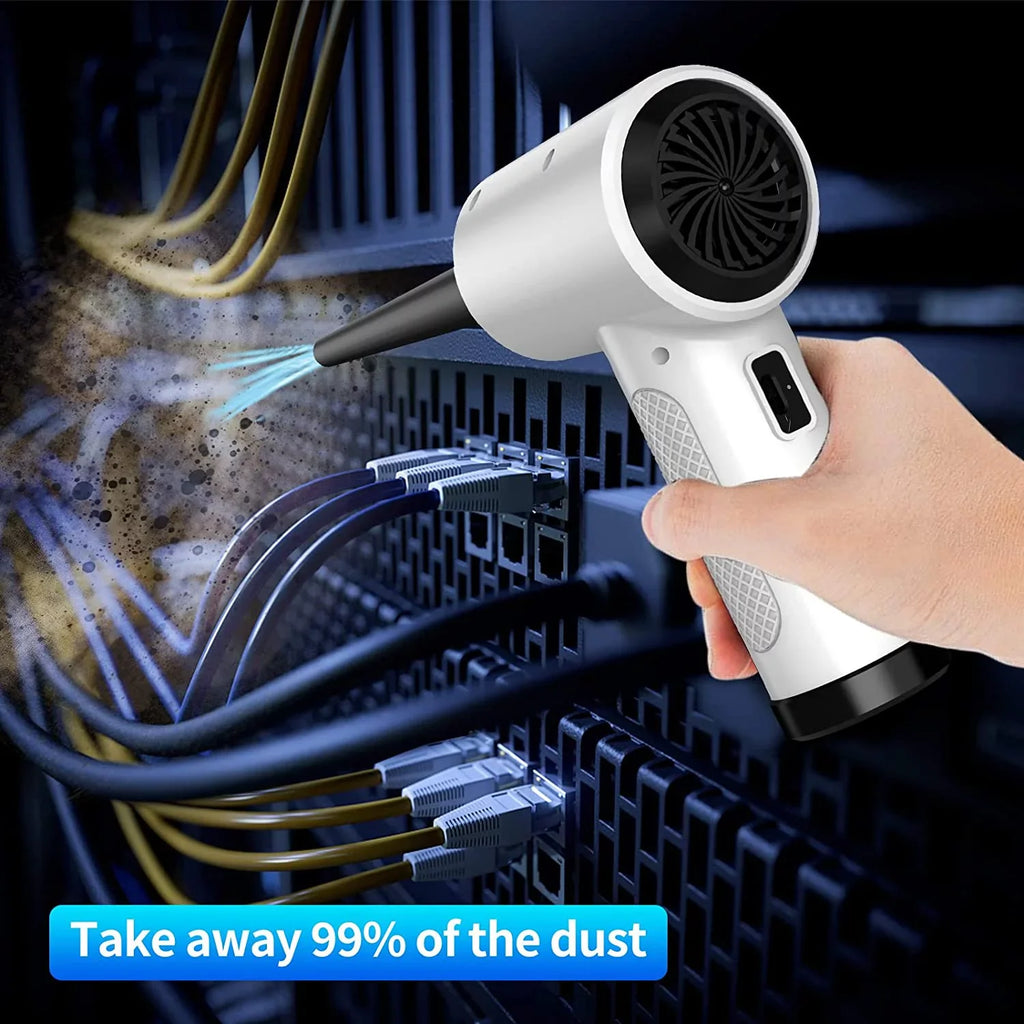 for Computer/Conditioner/Car Cordless Air Fast 3 6000mAh10W Duster, Keyboard Compressed Speed, with Powerful Dust Light Off/Cleaning LED Charging 51000RPM, Cleaner