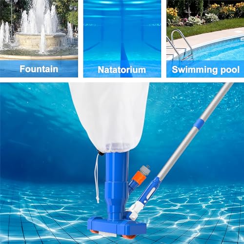 Vacuum Spa Skimmer 4 Net, Fountains Hot Pool Cleaner Handheld Kit, Portable Section Swimming Pool for 60" with of Upgraded Tub Jet Poles Vacuum Ground Cleaner Pool Pond Pool Above Pool Cleaner