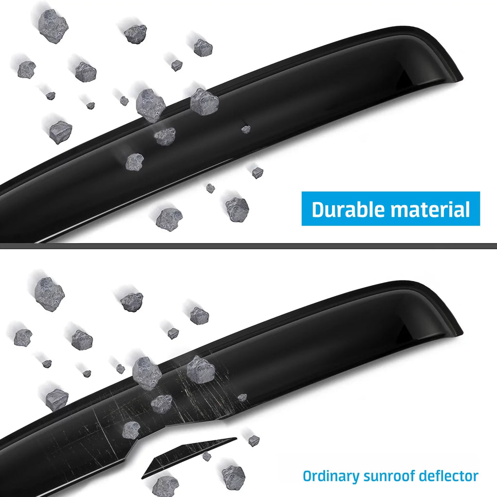 Deflector Guard/Rain - SR01001 Wind Roof Moonroof Moonroof CLIM Incredibly Visor Sunroof, Sunroof Guard - Guard Universal Shade Tape-On Visor - Top 35.6" Durable Profile Wind Adhesive ART Low