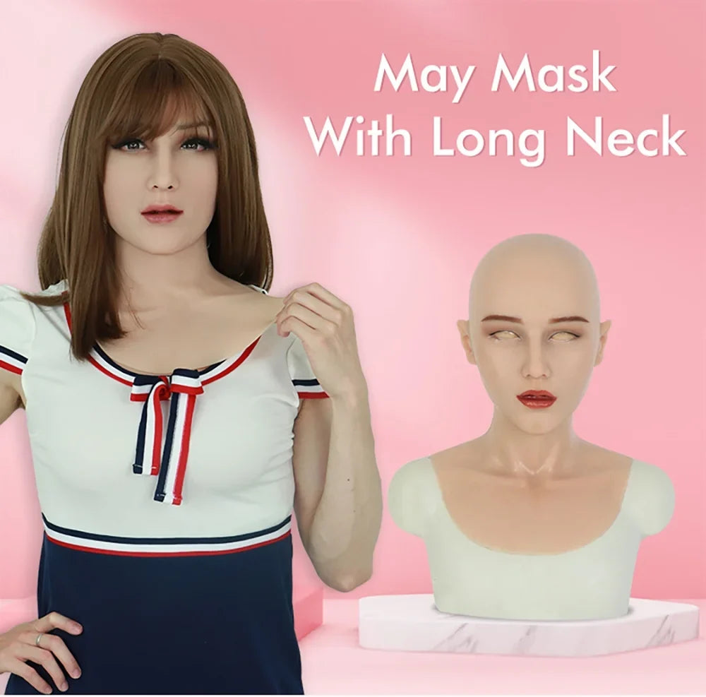 Silicone Mask Female Cosplay Human Realistic Crossdresser Skin Face ROANYER