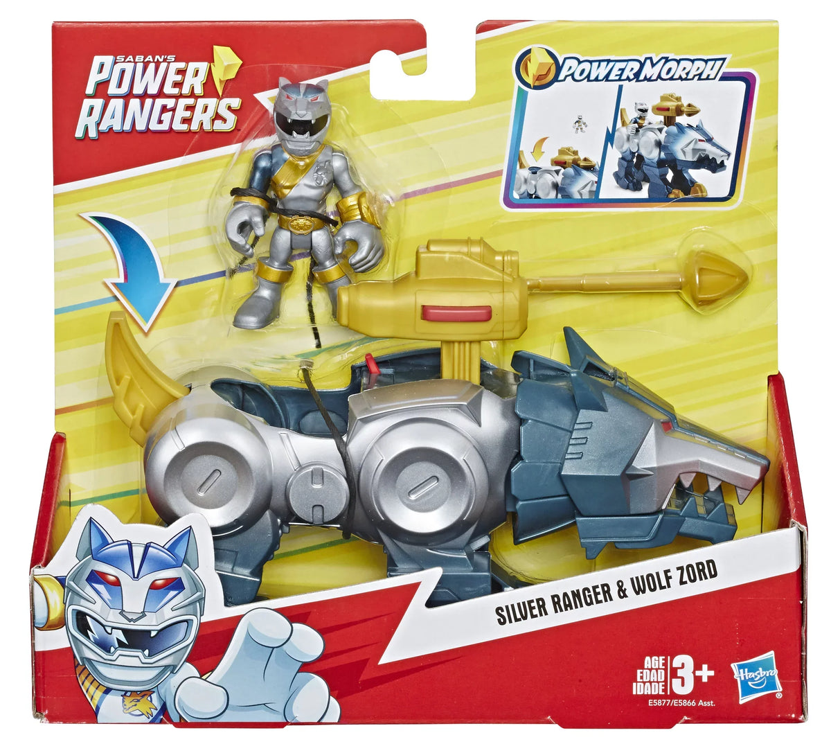 Zord Wolf Ranger 2-Pack Power Playskool Figures and Rangers Silver Heroes