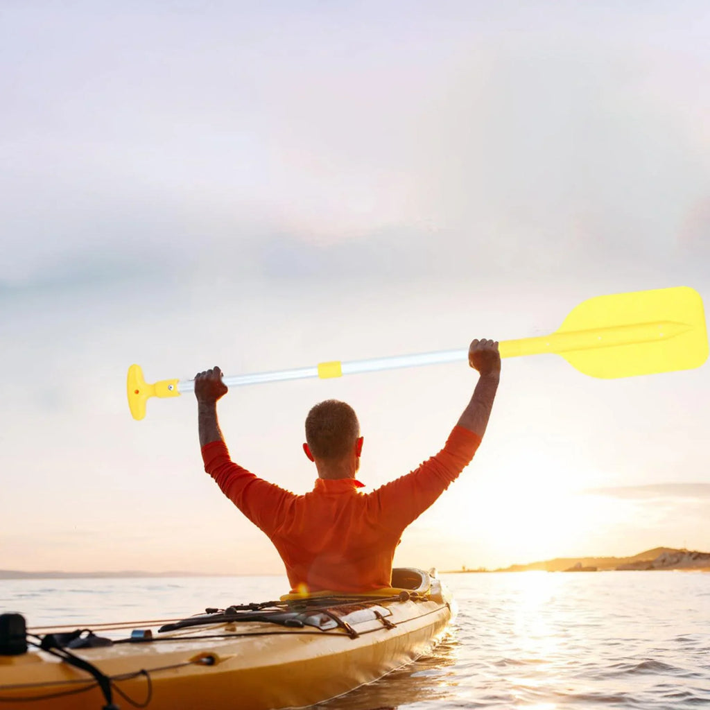 Durable Flexible Canoe BAOSITY Canoeing Activities Yellow Sports Paddle Kayaking Boat Paddle Boat Oars exterior Beginners Float for