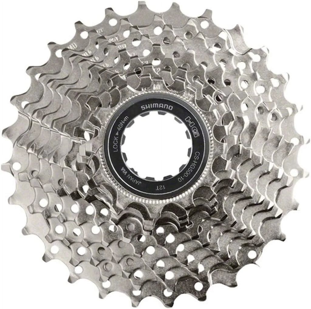 Silver Cassette CS-HG500 HyperGlide 11-25T 10-Speed Shimano Road Tiagra