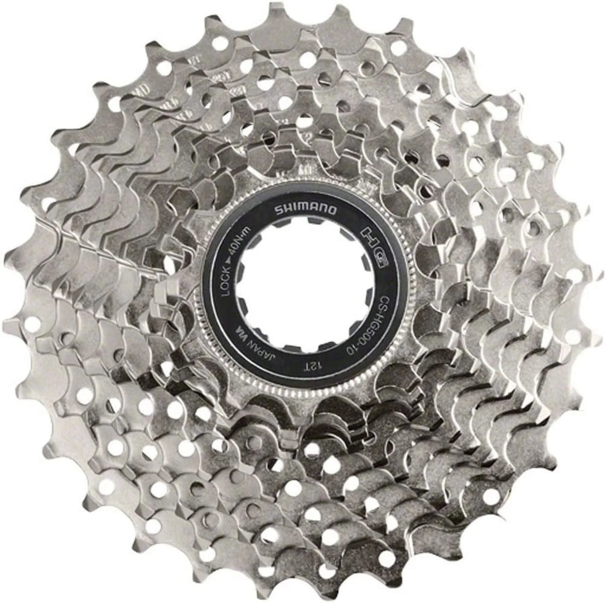 Silver Cassette CS-HG500 HyperGlide 11-25T 10-Speed Shimano Road Tiagra