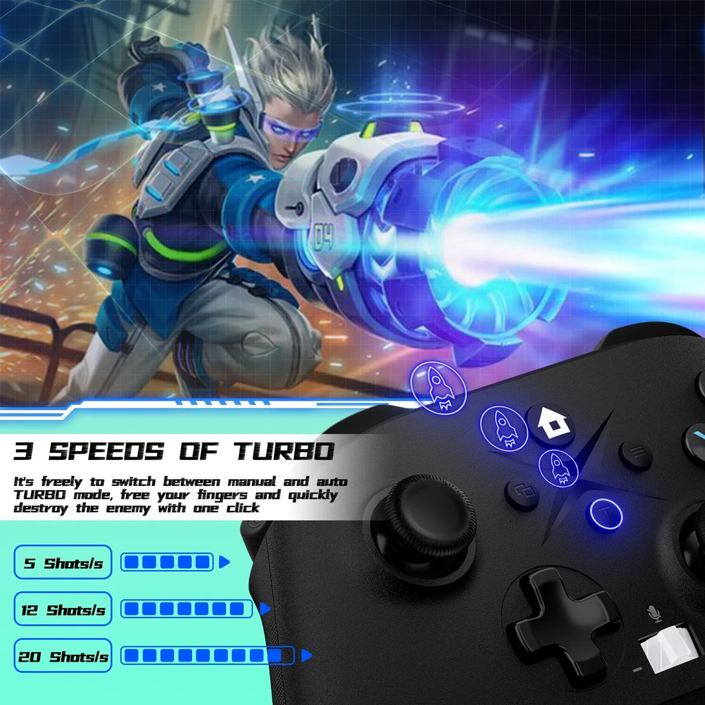 Xbox Controller Controller Video Jack Xbox XBOX)Game Connection/3.5mm Series Dual one, Consoles, for (Watch Xbox One Wireless, to X/S Headphone S/X, Update Xbox Bonacell with Vibration/Stable