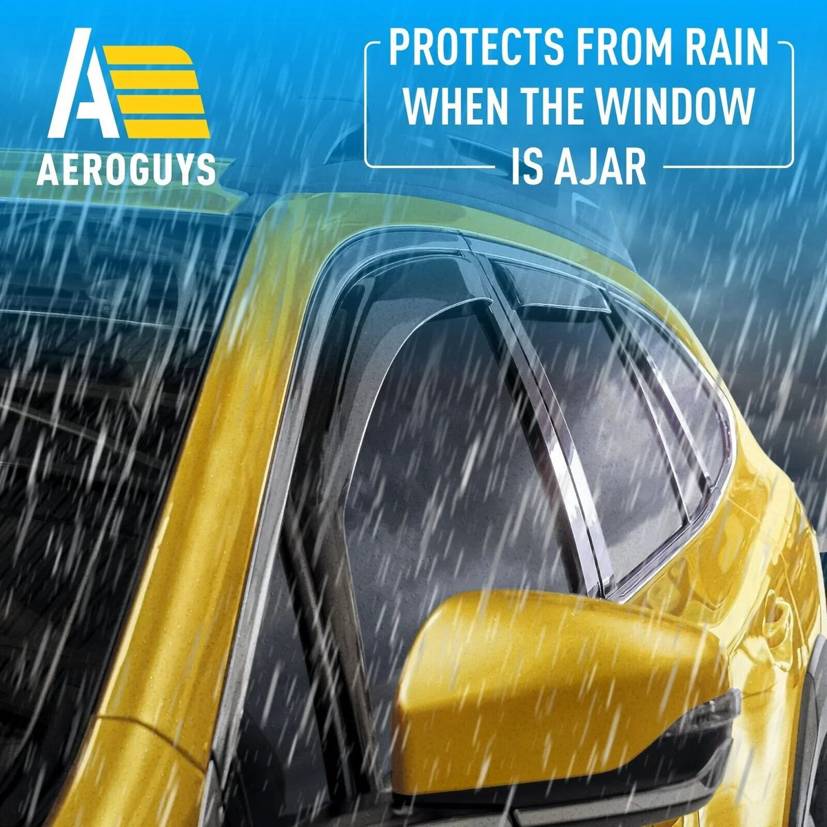 Durable AEROGUYS Wind 2020-2024, Sun Visors Accessories Car AG0268 Guards Window Visors, Vent Deflectors, - Subaru Fit Deflectors Outback 4pcs. for Window Extra Rain Visors, In-Channel