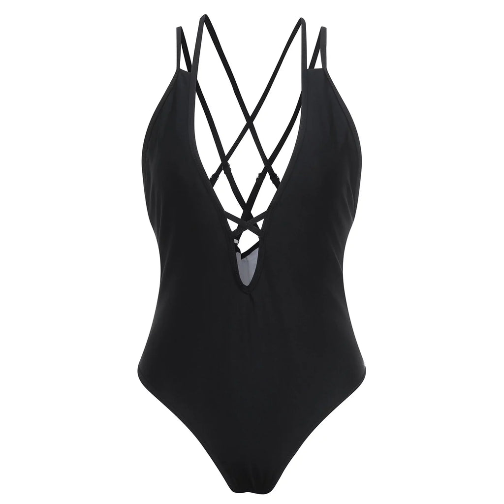 Suit Women Swimming One Piece Swimsuit Beachwear Padded Suit Bathing Bikini Women's Swimwear Monokini Gallus