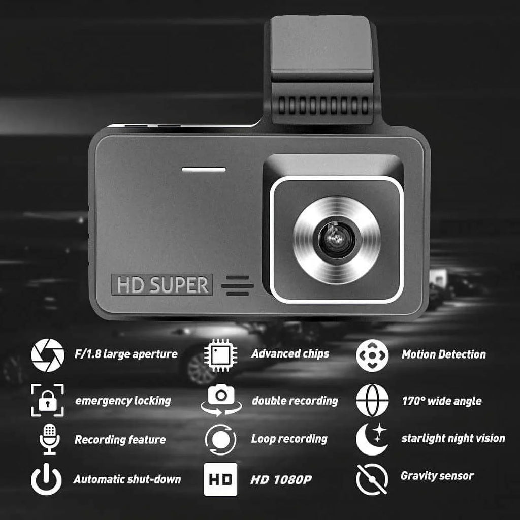 Recorder Dash Bileeko 1080P 4" Car RV Car Camera Dual Van Truck Pickup Cam for DVR Lens Video SUV