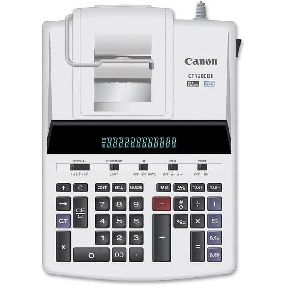 Commercial Printing Print, 4.3L/Sec BK/RD 12-Digit Canon CP1200DII Desktop Calculator,