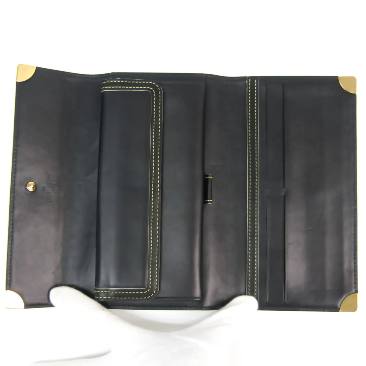 (Good) International Suhali Wallet Leather Tresor Women's Pre-Owned Porte Suhali Long M91836 (bi-fold) Noir