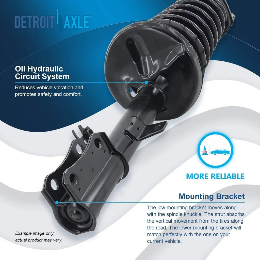 for Links Struts 2 Struts Rear Replacement w/Coil Sway 2.2L, Assembly 1997-2001 Detroit 1998 Struts Bar Sway Camry 2 Bars 1999-2003 Axle Toyota Solara Complete Rear 2000 - Ready Springs