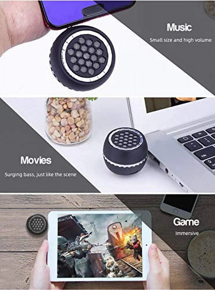 AUX 3.5mm Speaker for Audio Interface Speaker Smartphone/Tablet/Computer Speaker, FIYAPOO Portable Line-in Mobile 3W with Phone Mini
