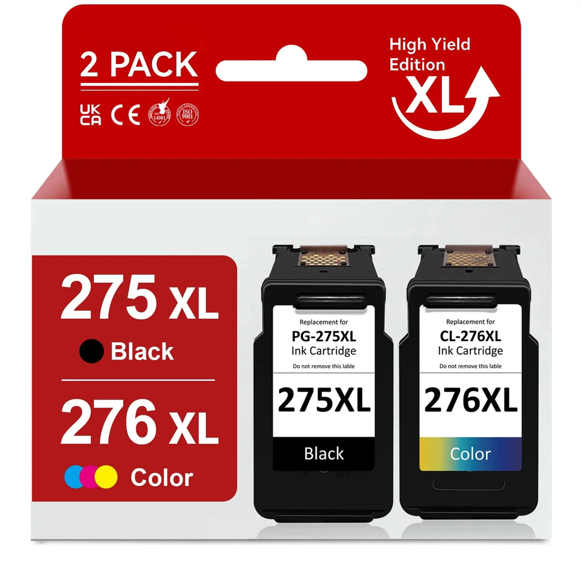 CL-276 275XL (1 Tri-Color) XL Black, Canon Pack TS3500 Ink TR4722 TS3520 Printer Combo Compatible PIXMA with TR4700 276XL TR4720 Cartridge PG-275 Ink XL for Canon High 1 and 276 Capacity TS3522 275