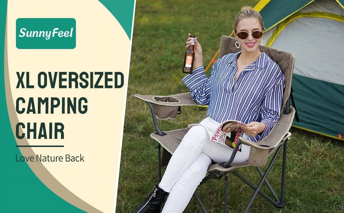 Camping Folding 12.13 Experience comfort Chair all adventures! design Oversized and - your exterior on -