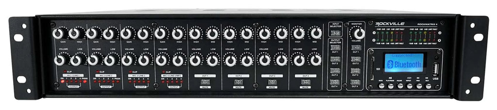 System Audio Matrix Ceiling 4-Zone Multi Black (10) Room 70v Speakers w/ JBL