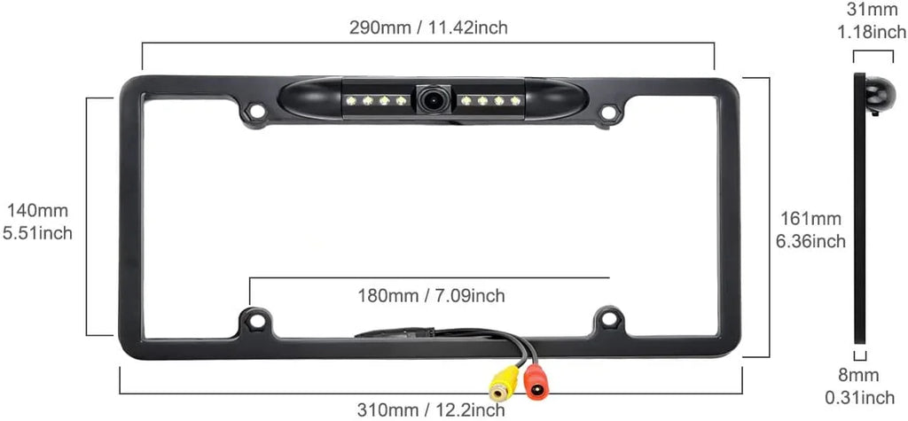Waterproof DNX773S Plate License for DNX-773S Backup Kenwood Black Rearview Camera