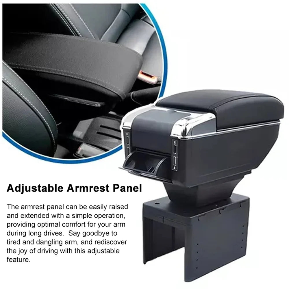 Rest Cushion accessories: armrest USB 7 Car Cushion Cushion Car Universal box,Box Rest Universal Leather Box Rest 7 Cup Armrest 7 USB Universal Leather Nebublu
