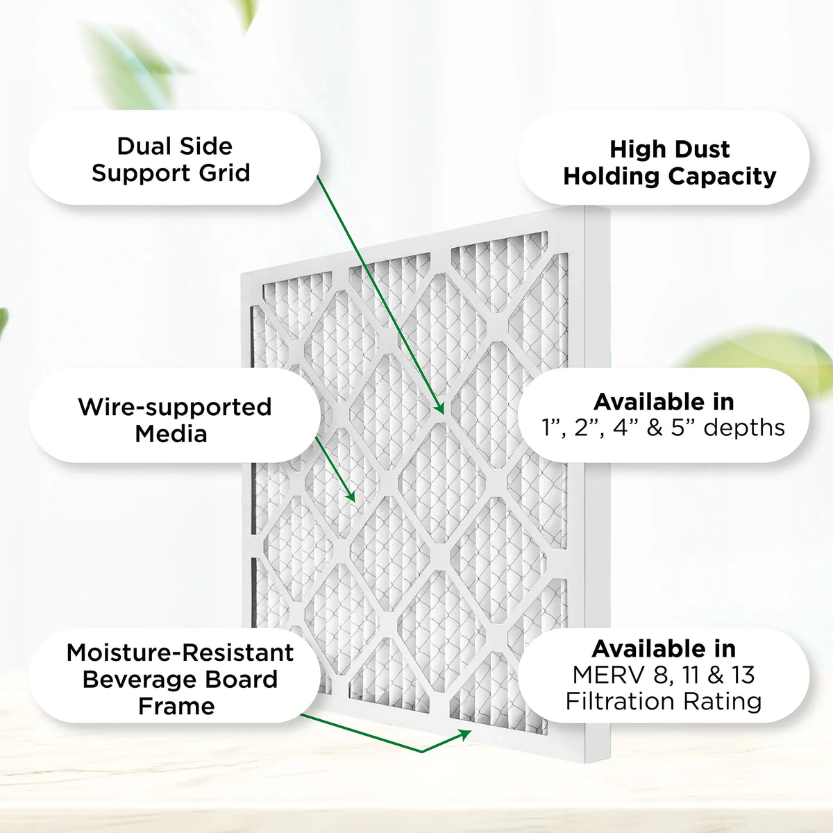 MERV Filters Pleated 2" 11, x Air dimension: AC Furnace by 16x25x2 15-1/2 1000 Pamlico. Quantity 6. MPR Actual x 24-1/2 1-3/4