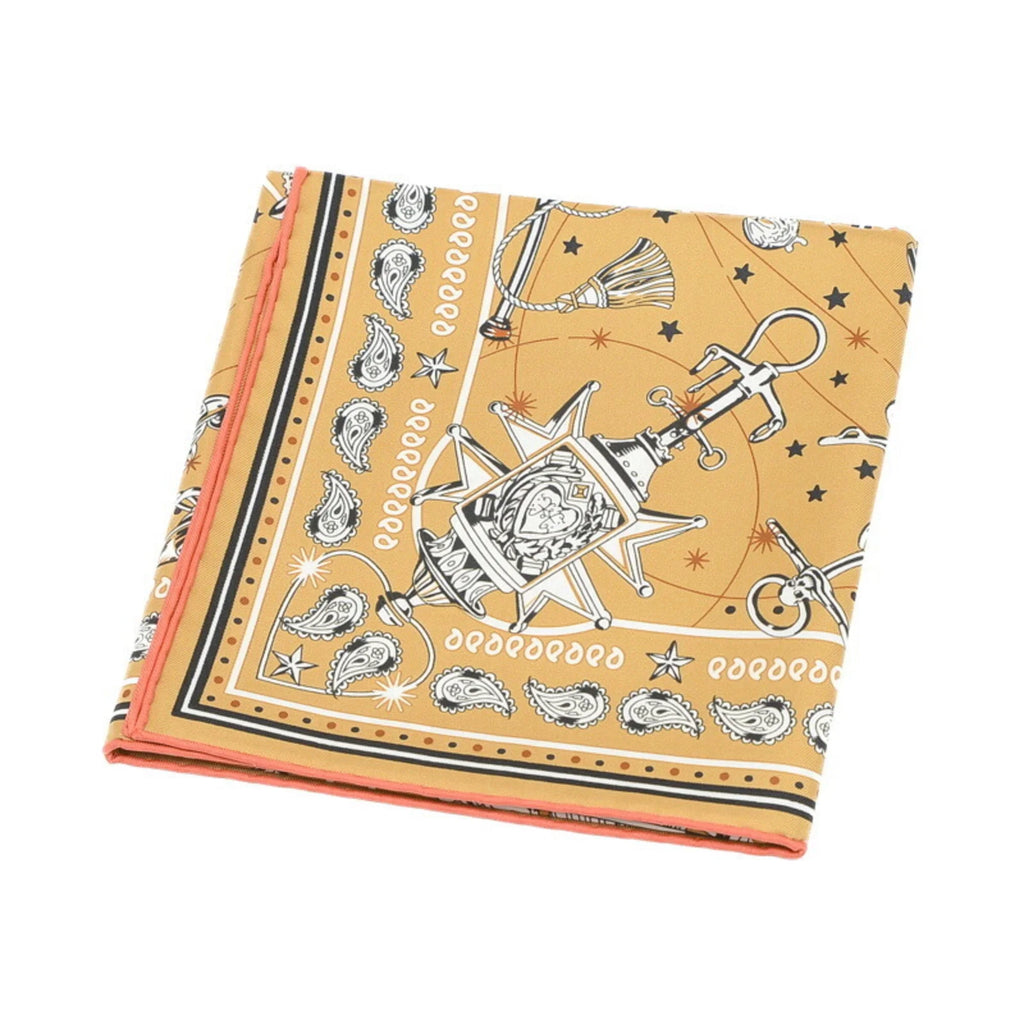 (Like CHORUS Carre 100% Hermes 55 Silk Bandana STELLARUM New) Pre-Owned