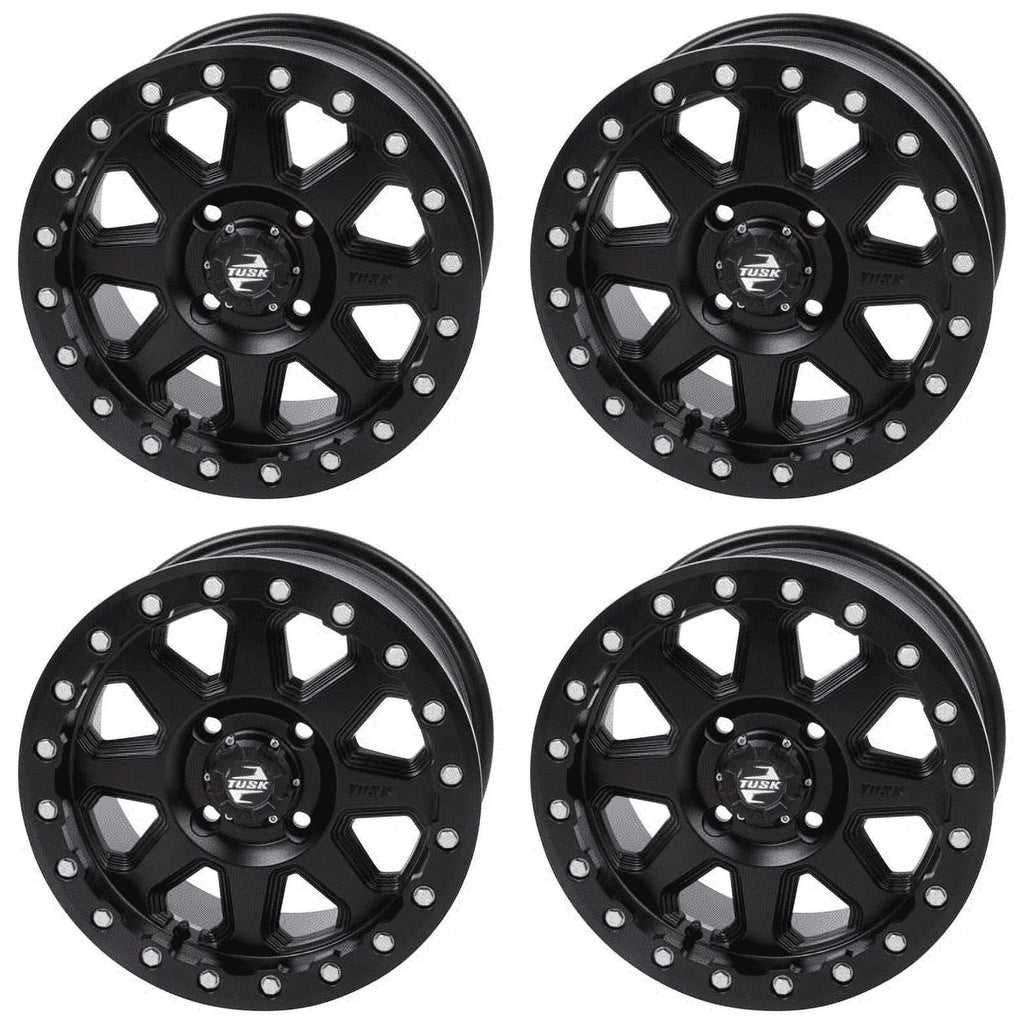 Tusk Defender Black Can-Am Uinta Pro Xt Beadlock 15X7 Matte 1.0 Hd10 For 4/137 + Wheel 6.0 (4 Pack) 2020-2023