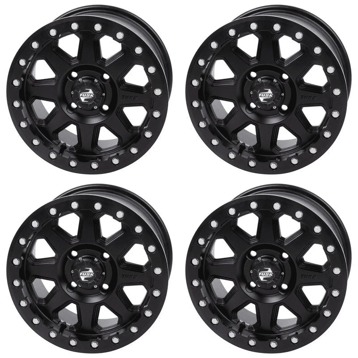 Tusk Defender Black Can-Am Uinta Pro Xt Beadlock 15X7 Matte 1.0 Hd10 For 4/137 + Wheel 6.0 (4 Pack) 2020-2023