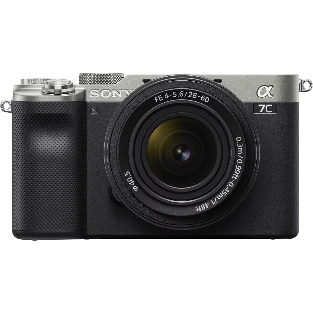 28-60mm with Camera a7C Lens+24mm G Lens Kit Mirrorless (Silver) f/2.8 +Flash-