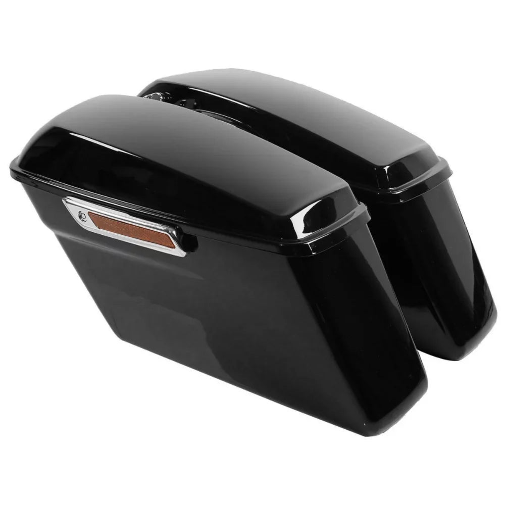 w/ For Harley-Davidson Conversion Hard Saddle Saddlebags FLST Brackets Bags
