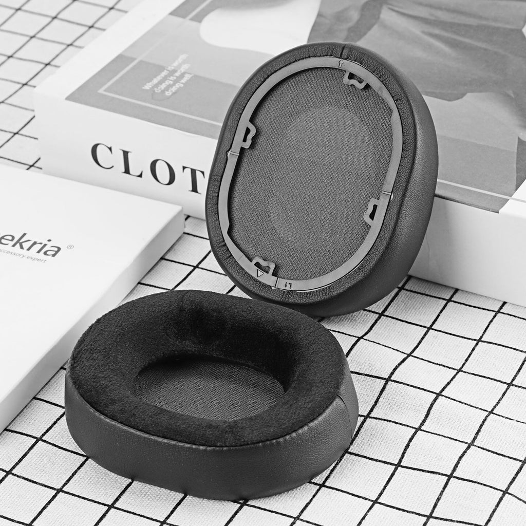 Cups Velour Cushions, Pads Ear Ear Headphones Replacement HS55, HS65 Parts Earpads, for Comfort Geekria Corsair (Black) Hybrid Cover Repair Headset Ear