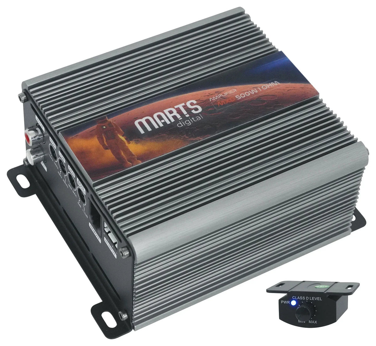Digital Remote+Amp Mono MXD 500 Marts Car Kit OHM 1 500w Amplifier+Bass RMS