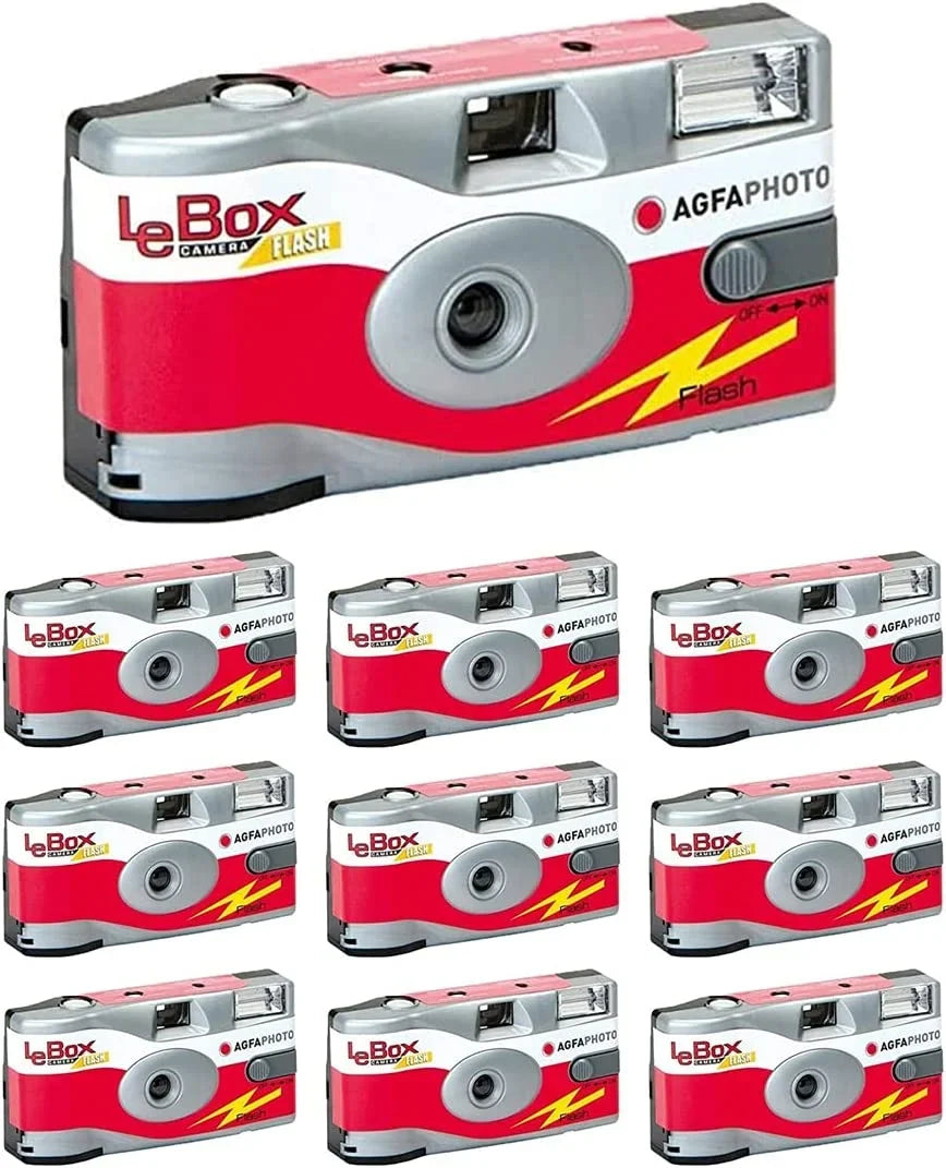 Agfa Flash Film Disposable 601020 LeBox 10-Pack 400 Camera 27 35mm Camera
