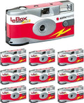 Agfa Flash Film Disposable 601020 LeBox 10-Pack 400 Camera 27 35mm Camera