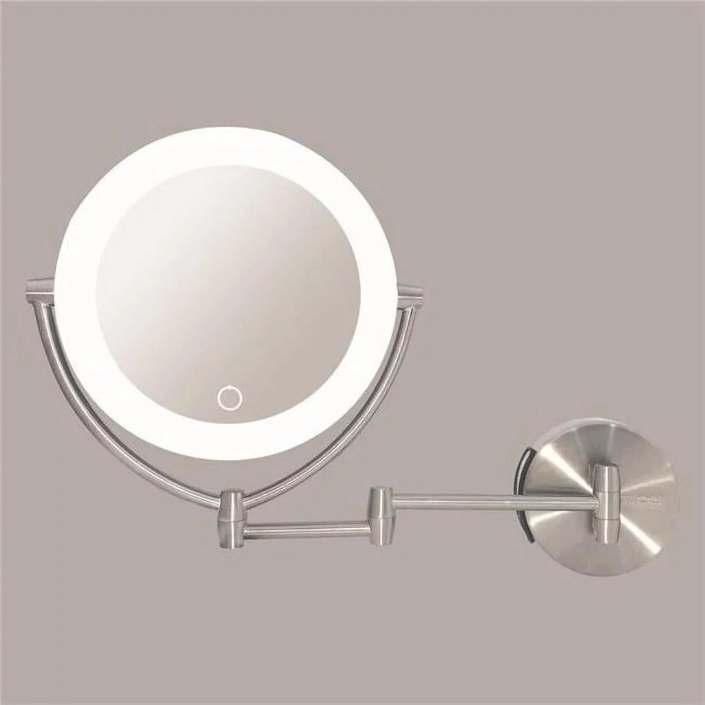 1x Lighted with AC Makeup & 10x M1000 3 Rucci 13.5 Vanity in. Mirror Touch, Adapter Tones, & Magnifying 3 Battery