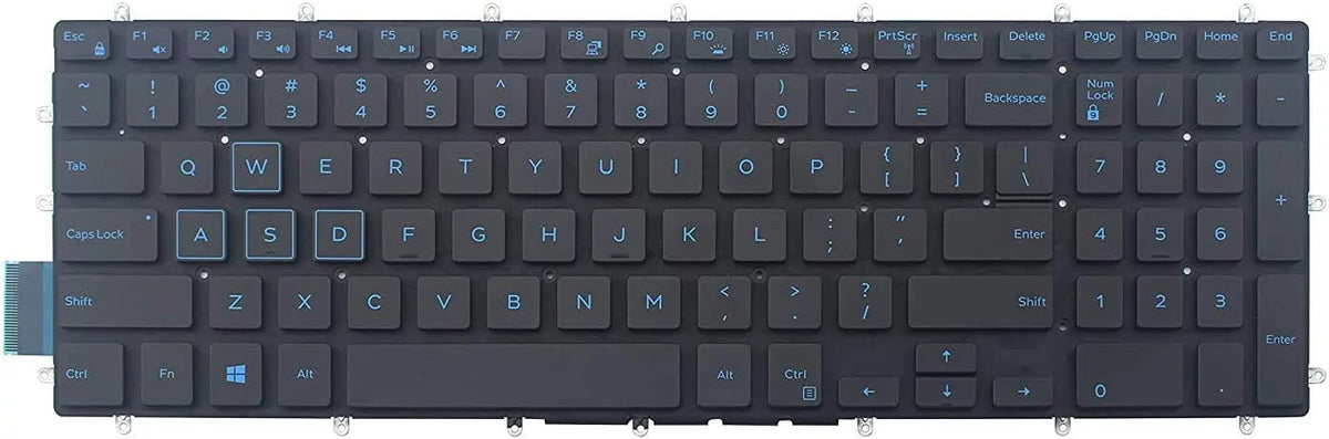 15 New Keyboard 15 G3 3779 Blue 3590 7590 palmrest) 5590 G5 7790 Replacement Backlit G3 Light 15 G3 (Without Backlight English 7588 Laptop Font 3579 15 15 17 G7 G5 G7 for 5587 US