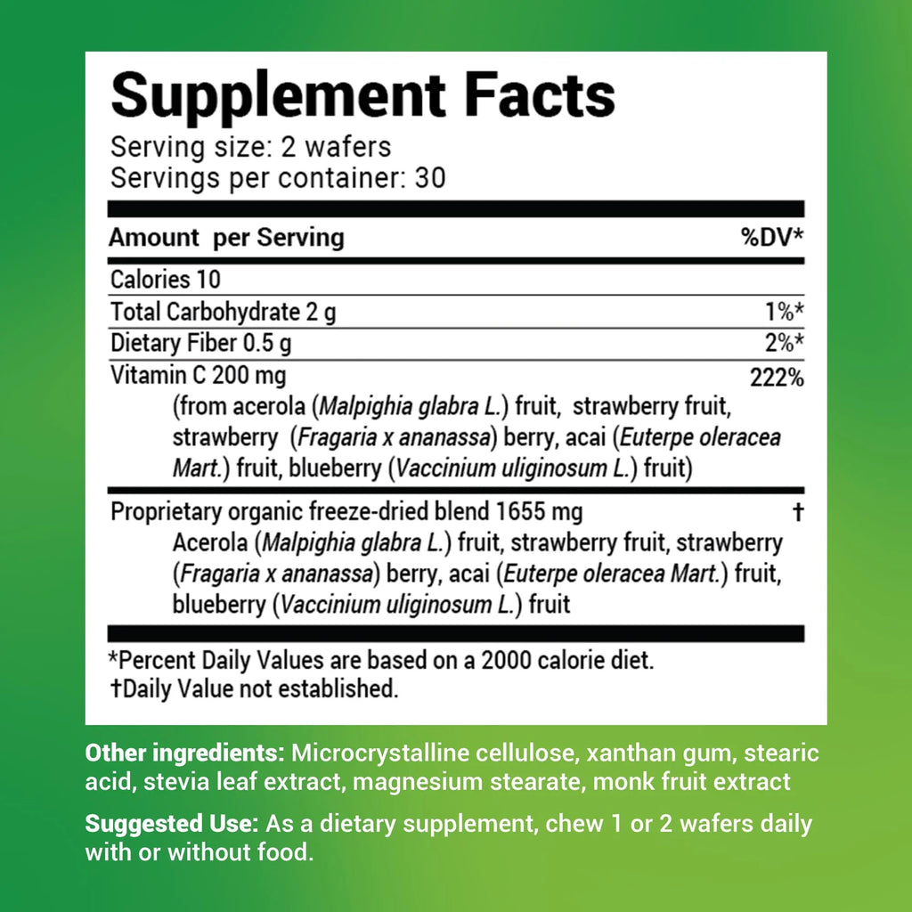Chewable - from Vitamin Vitamin Tablets Complex C 60 C Berries, Berg Wafers Dr. Chewable Real