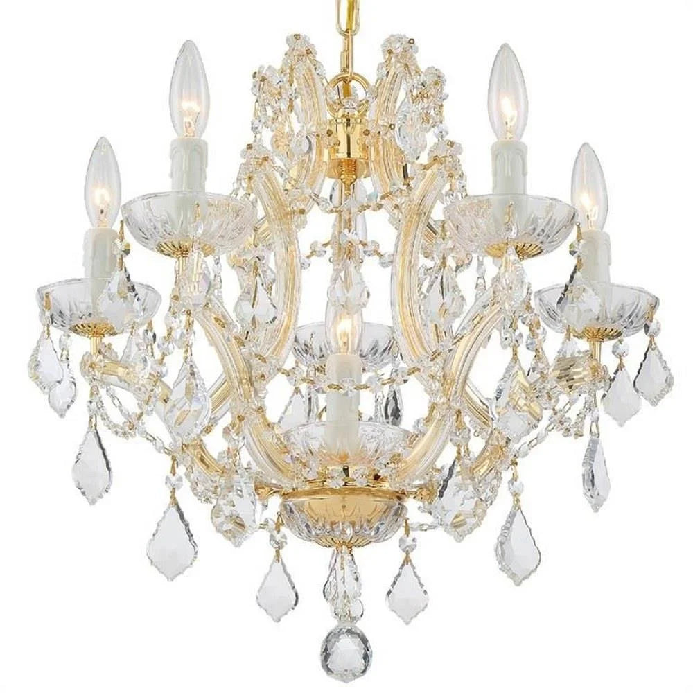 Wide Finish Crystal Chandelier in inches Mini Classic Six Bailey 20 By Home design 17 High-Swarovski inches Light Spectra Street Type-Gold