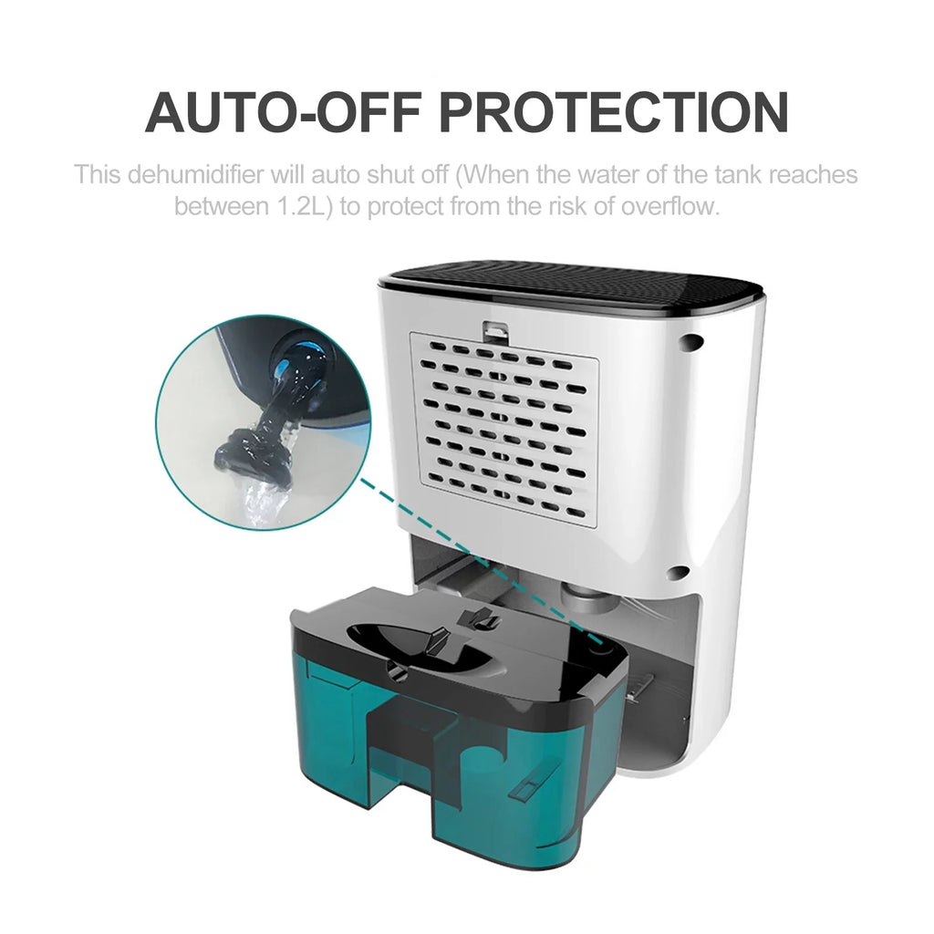 Wardrobe Home RV 215 Control Dehumidifier Basements Bedroom Sq. Portable Small Dehumidifier for Protection to Humidity Garage Auto-off 1200mL Ft