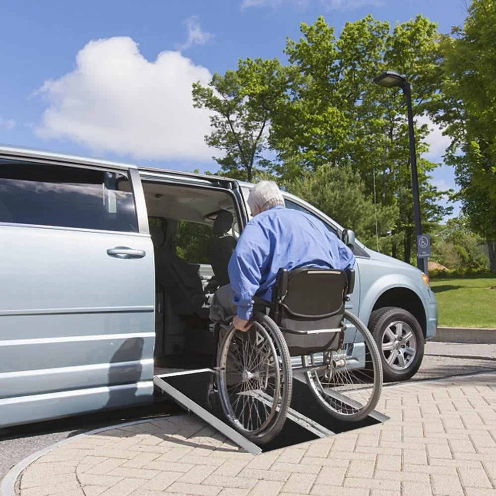 Wheelchair Mobility Ktaxon 28" 3FT Ramp 36" Multifold x Aluminum Non-skid Portable Carrier Scooter