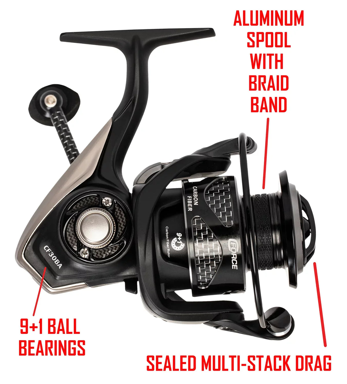 Ardent dimension. Force Reel, Spinning Gear 5.2:1 Ratio C 3000