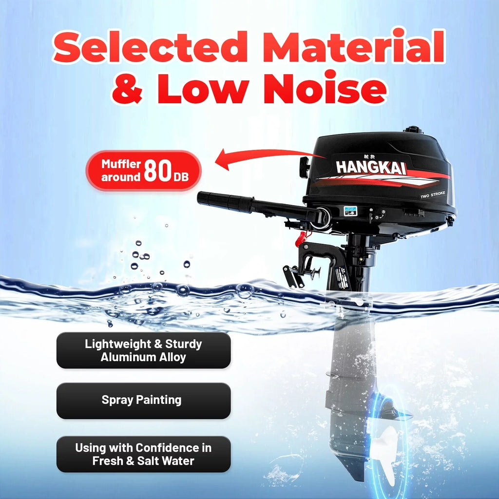Cooling Hp liquid Motor Engine Outboard 2-Stroke Boat Motor Fishing System Inflatable CNCEST 6