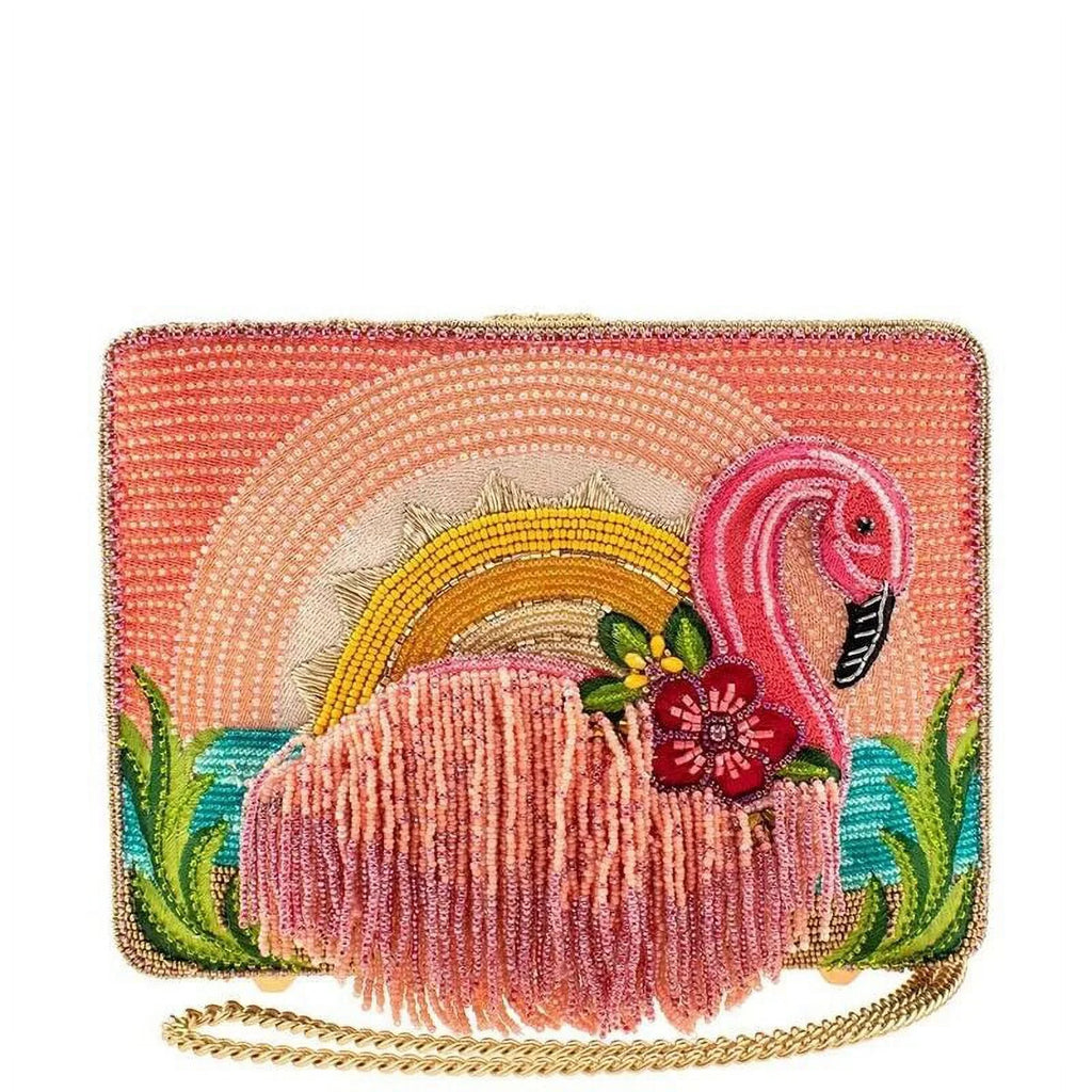 Multi Crossbody Pink Tropics Beaded Flamingo New Bag Mary Frances Handbag
