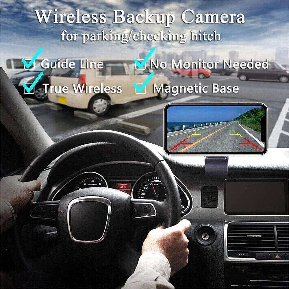 Camera, JahyShow View, Reliable Wireless WiFi 9600mAh Backup Front/Rear Battery Magnetic for