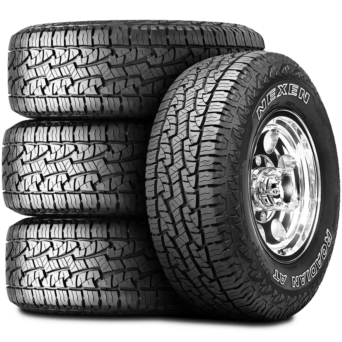 Unlimited of Sport, Wrangler Jeep Sport S 113S RA8 2016 Wrangler 2017 Roadian 4 (FOUR) 255/75R17 All Pro Jeep Tires A/T Nexen Set Terrain Fits: Unlimited AT