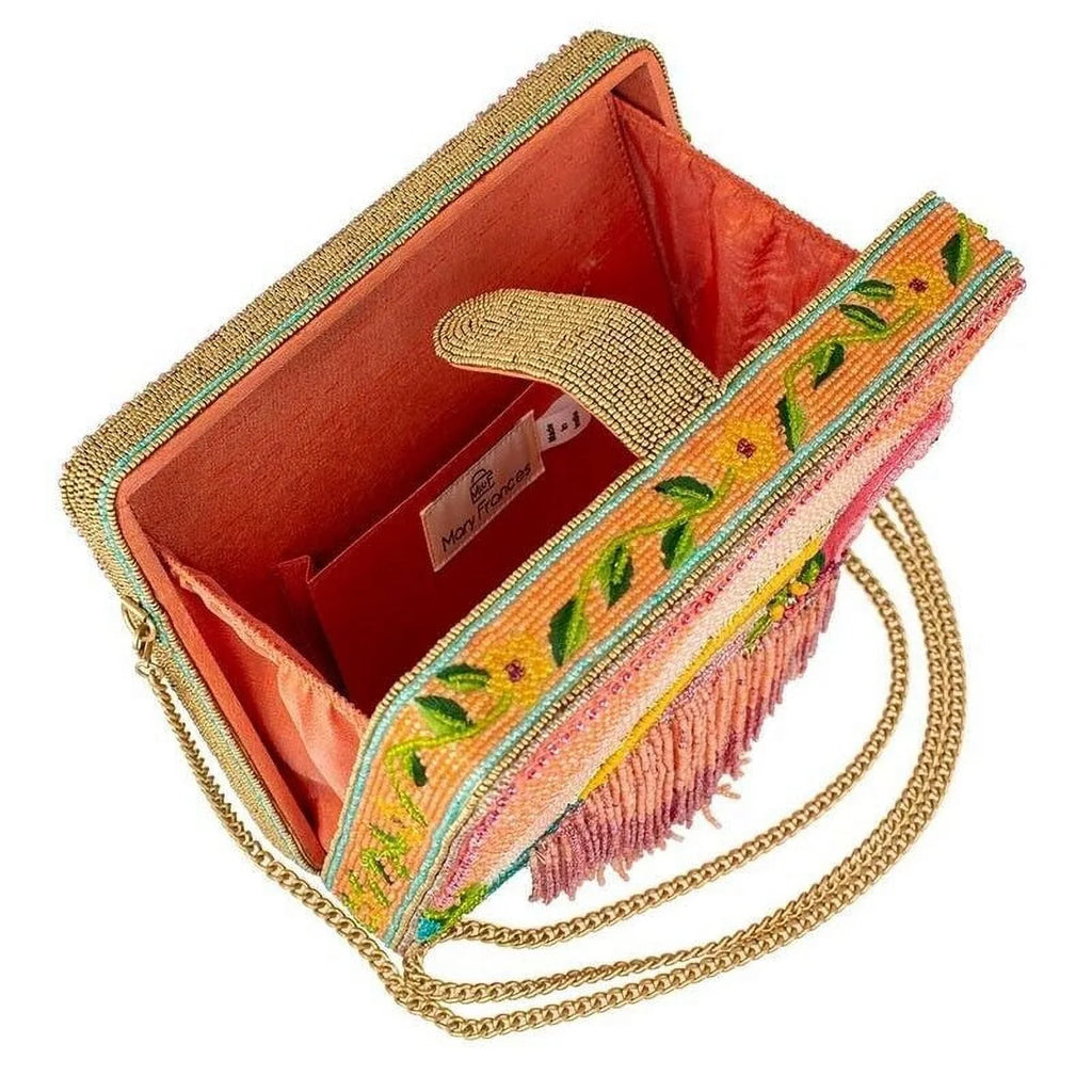 Multi Crossbody Pink Tropics Beaded Flamingo New Bag Mary Frances Handbag