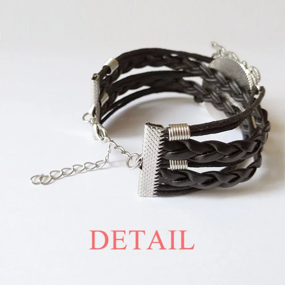 Bracelet Set Leather Love Wristband Is Strap Double Love Is Patient Kind Hand Rope
