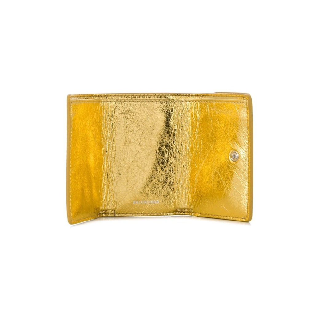 Wallet Gold 391446 Mini Lambskin Arena Papier Balenciaga Trifold