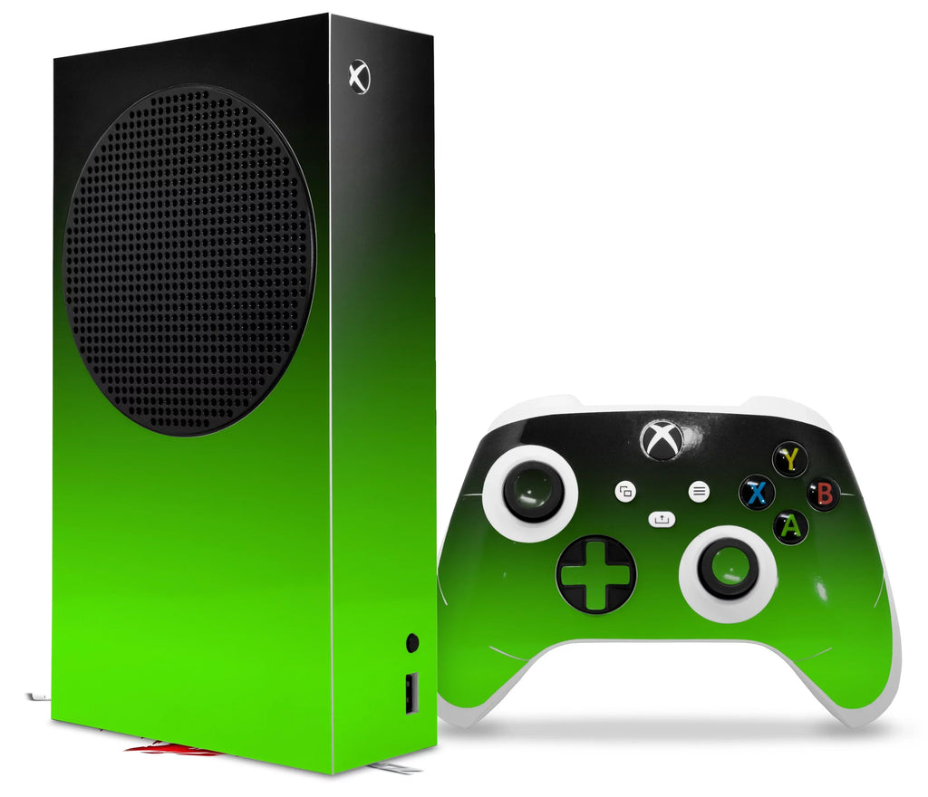 INCLUDED) Controller Console and Wrap Green Fades Series Skin (XBOX Smooth the Black S WraptorSkinz NOT XBOX 2020 compatible with
