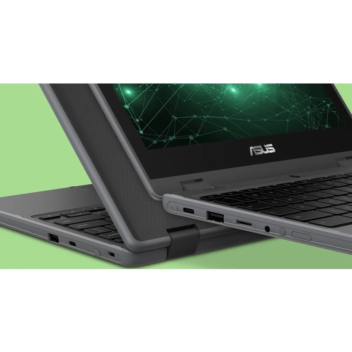 SSD, 11.6" Flip Celeron Asus Chromebook CR1100FKA-YZ184T 64GB N5100, ChromeOS, Touchscreen, Intel