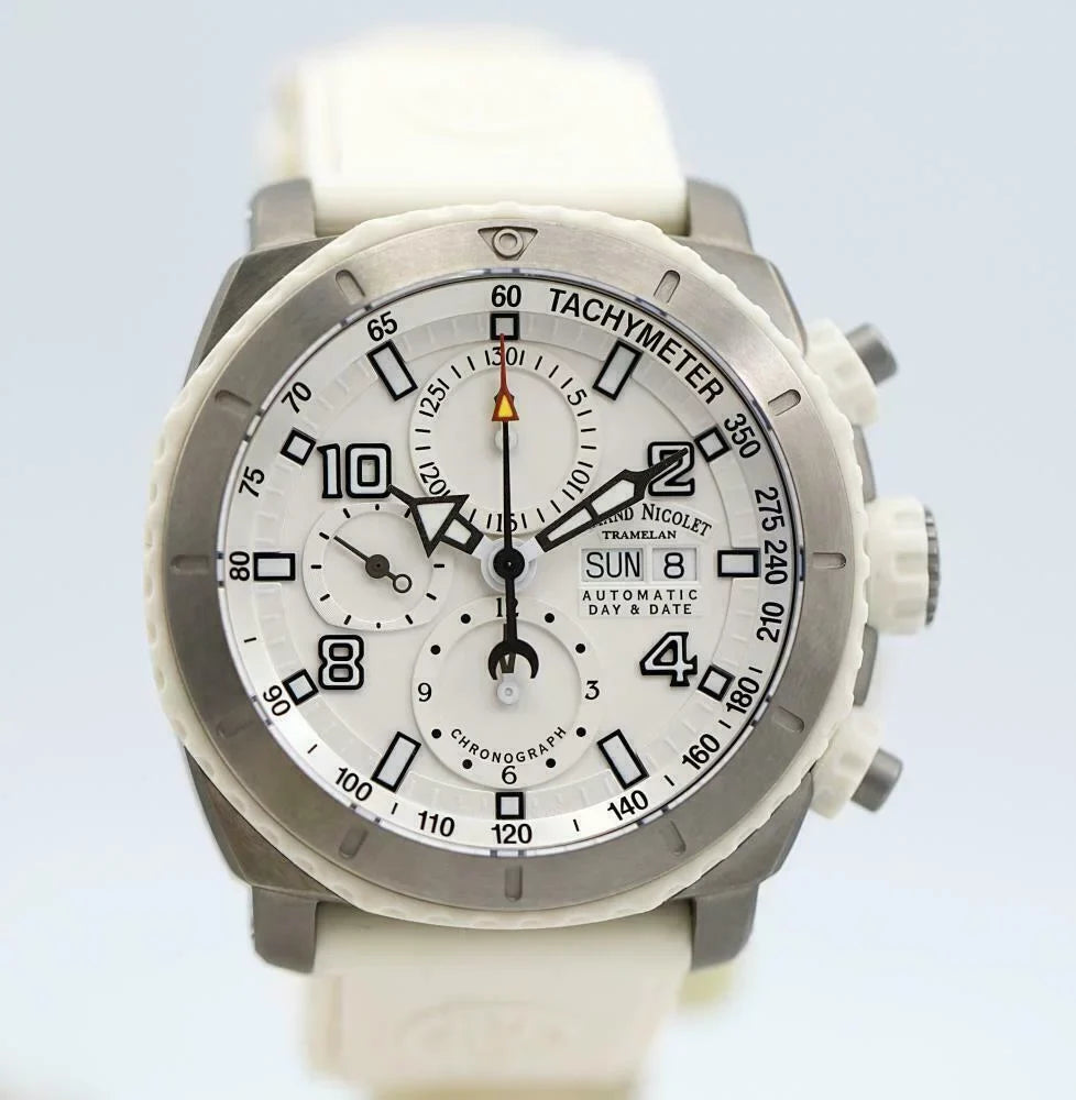 Stainless Nicolet Watch Ivory Armand Rubber Men's Steel Automatic T616B-AG-9610B